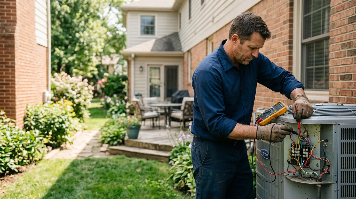 HVAC technician working near Orchard Park, NY